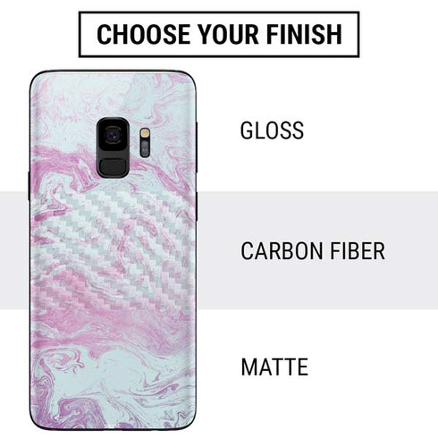 Blue and Purple Marble Galaxy S9 Skin